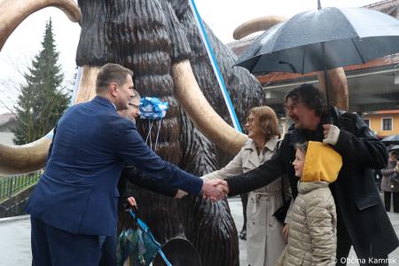 Dobrodošel mamut v Kamniku je dobil svoje mesto bronasti mamut v naravni velikosti, ki stoji v Mamutovem parku (57)